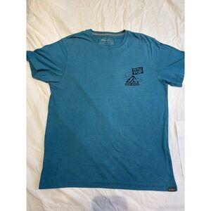 Eddie Bauer To The Top Legends Wash Line Mens Shirt Blue Teal Heather Sz M